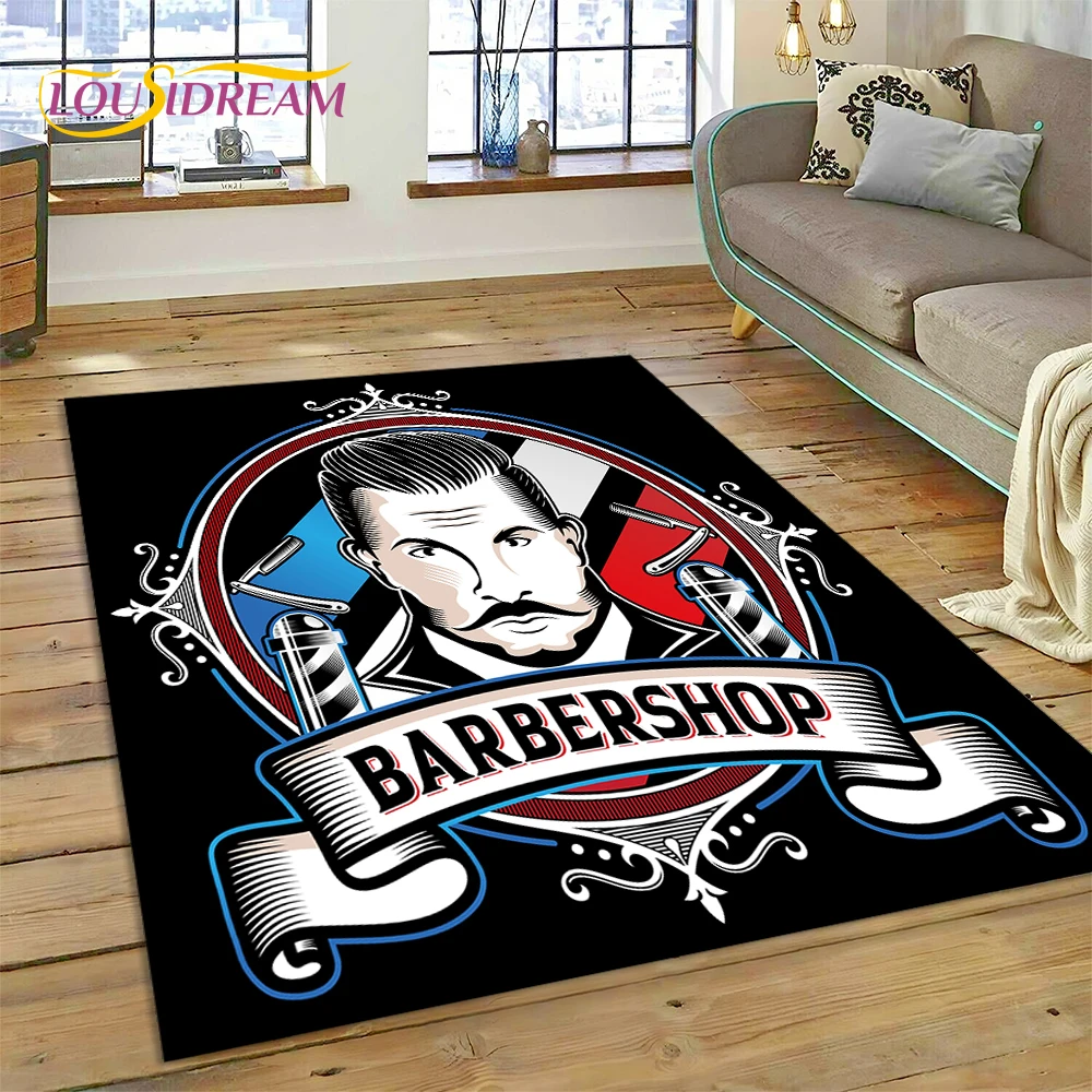Commercial Printing Shop - Mode Kapper Logo Schedel Vintage Tapijt