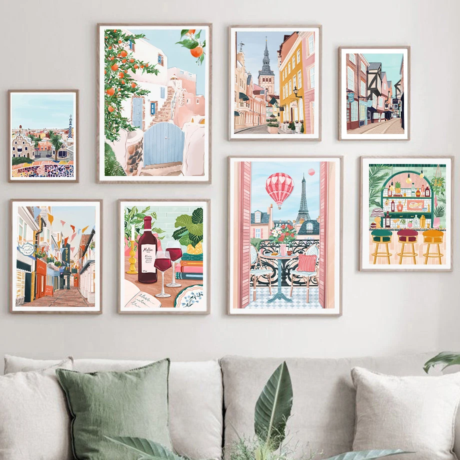 Commercial Printing Shop - 1 stuk frameloos canvas schilderij minimalistische