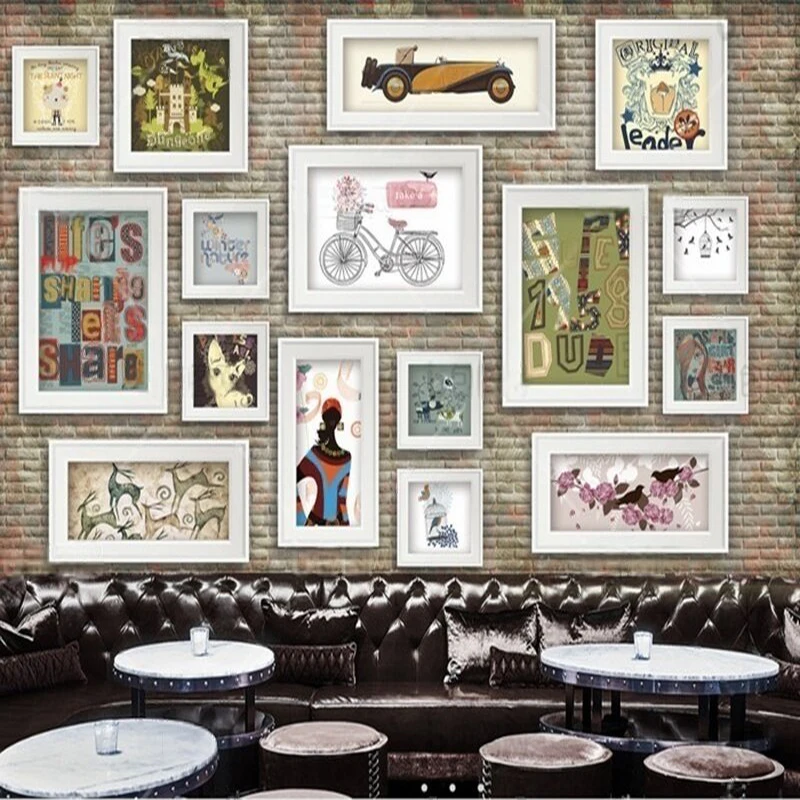 Commercial Wallpaper Printing - Nostalgische decoratieve schilderijen, fotowanden, eetkamer, bar,
