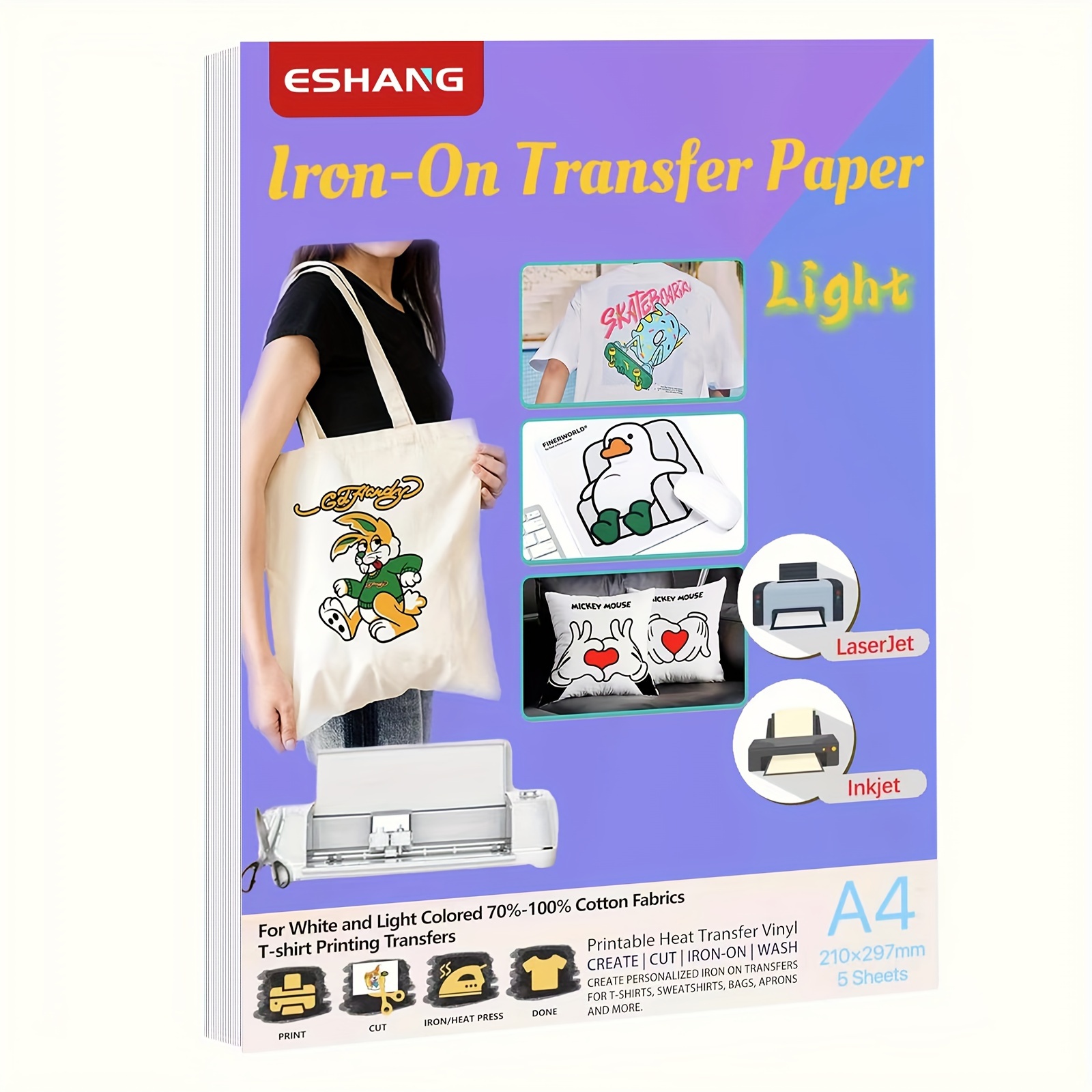 Heat Transfer Vinyl Roll - A4-formaat warmteoverdrachtspapier voor lichte stof 5