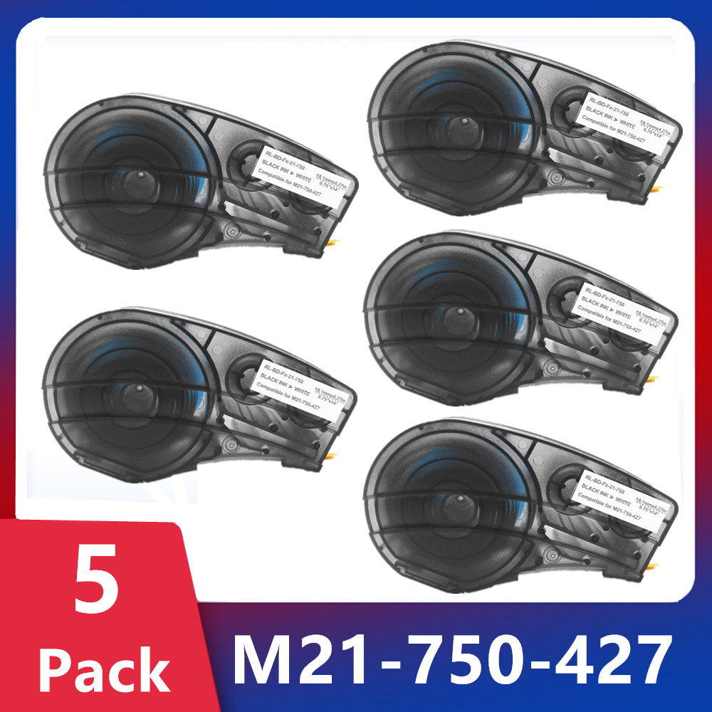 Heat Transfer Vinyl Roll - M21-750-427 0.75-Inch Labelcartridge-Compatibele Brady-BMP21-PLUS Handheld-Labelprinter Zelflaminerende