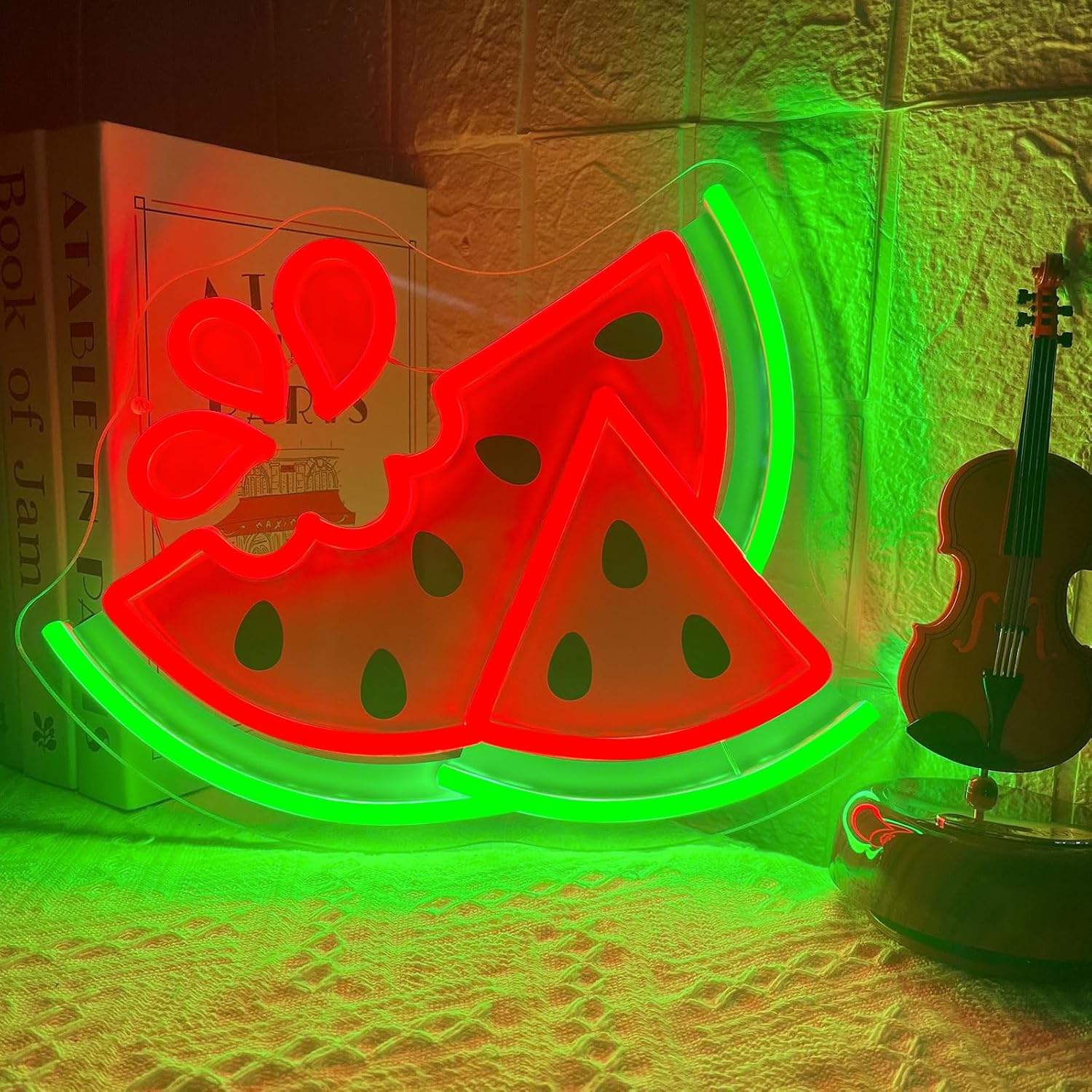 Commercial Printing Shop - Watermeloen neonreclame UV-print USB dimbaar LED-neonlicht