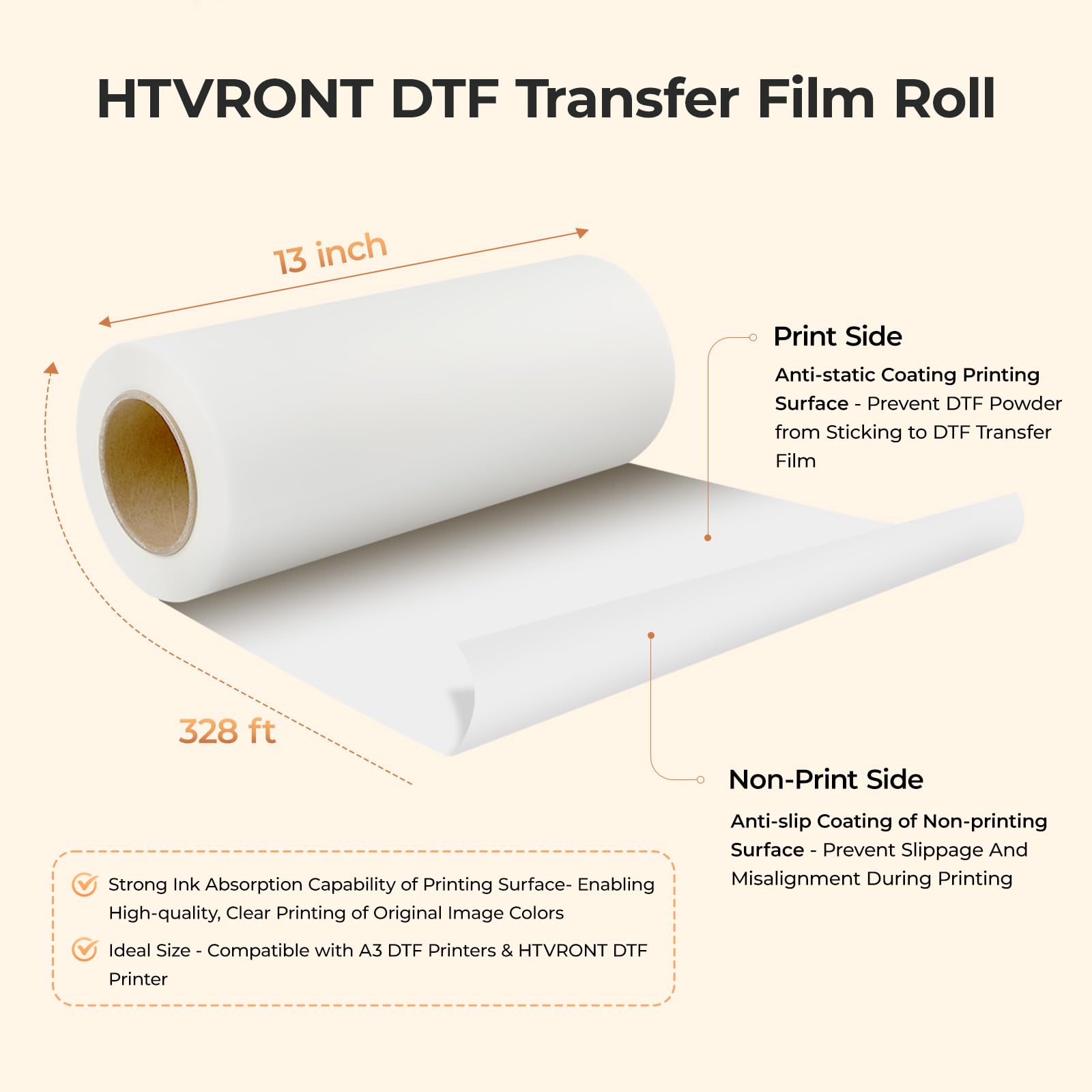 HTVRONT DTF Transferfilmrol 13 - Dtf Film Roll A3 recensie en prijs