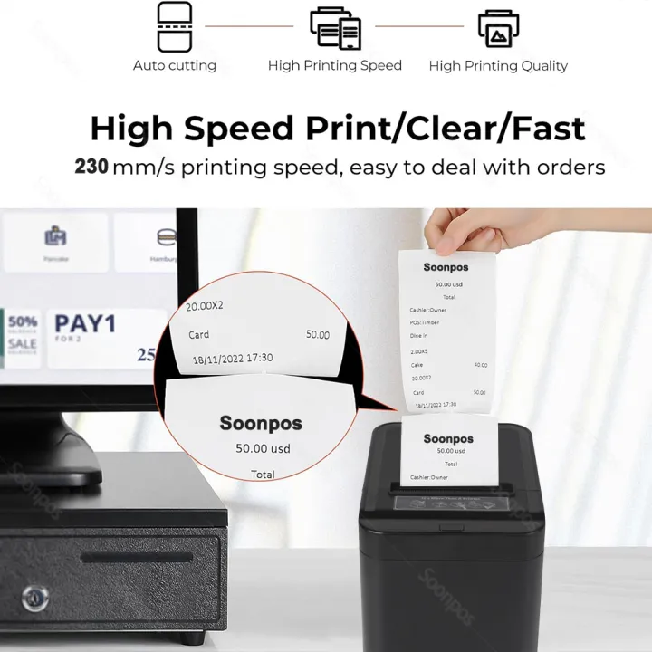 Soonpos 80mm thermische POS-bo - Commercial Wallpaper Printing recensie en prijs