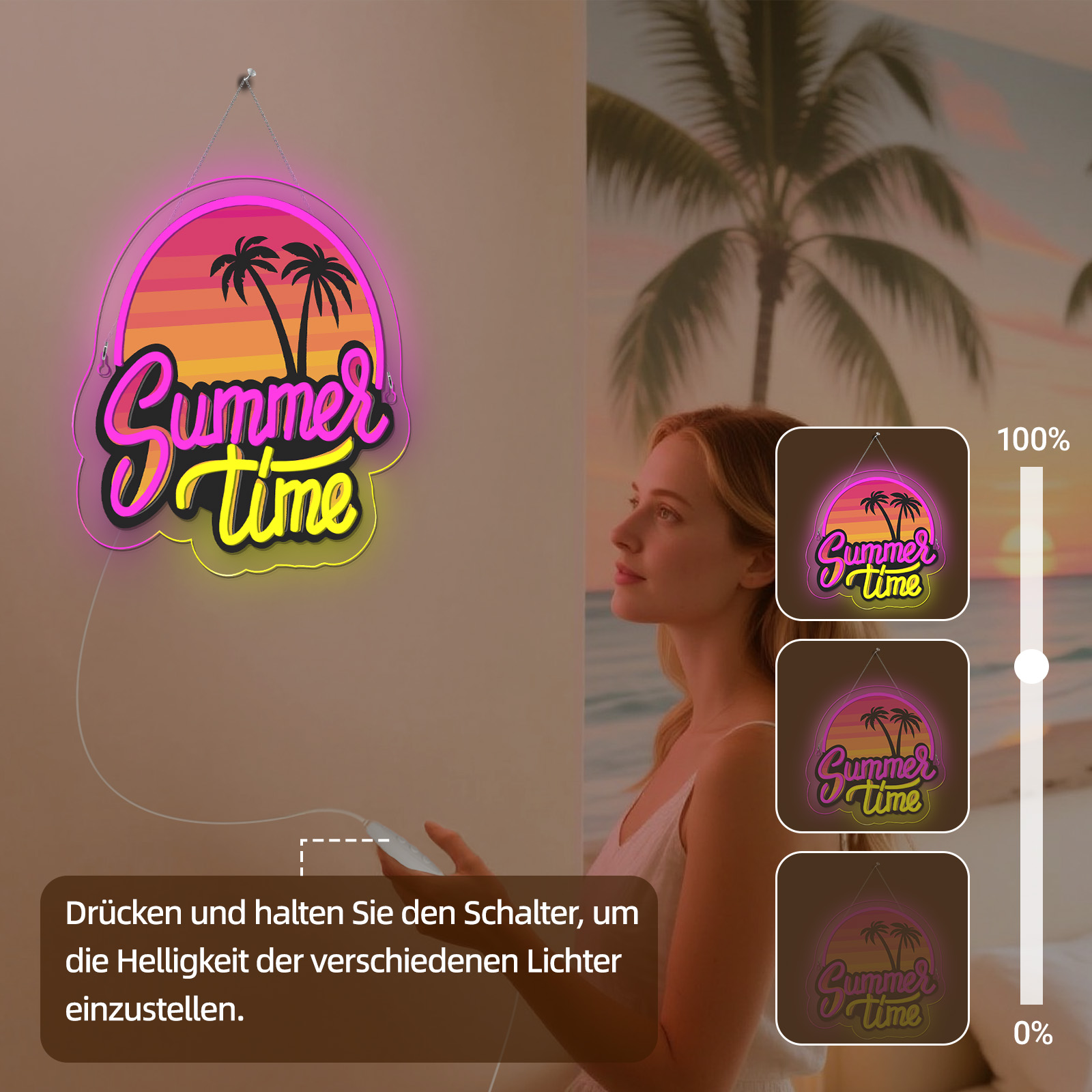 Zomertijd Neonbord UV-print Zo - Commercial Printing Shop recensie en prijs